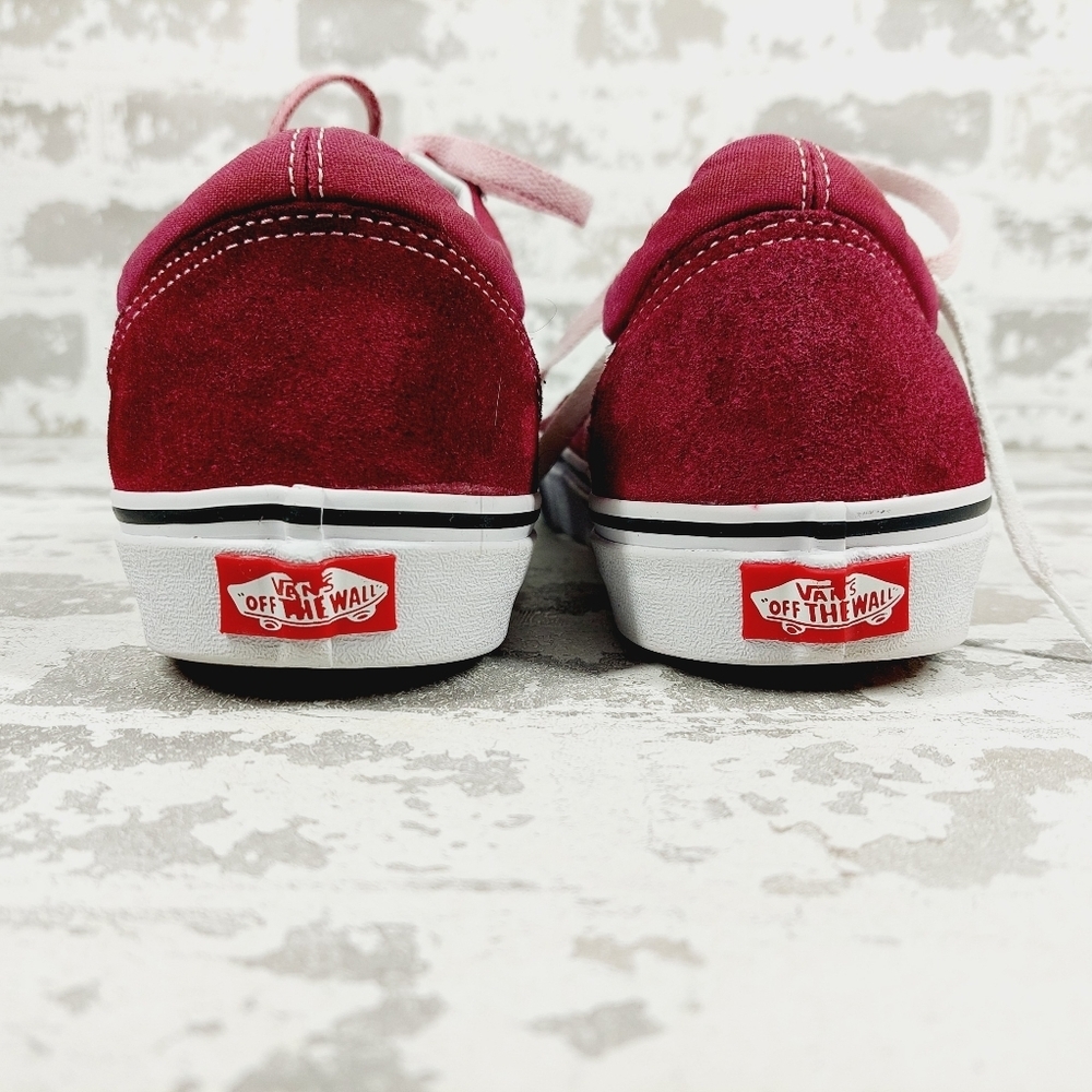Vans Off the Wall Low Old Skool Rumba Red Suede Skateboard Sneakers C395 - Picture 6 of 11